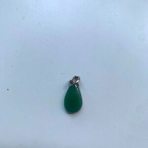 Jade teardrop shaped pendant